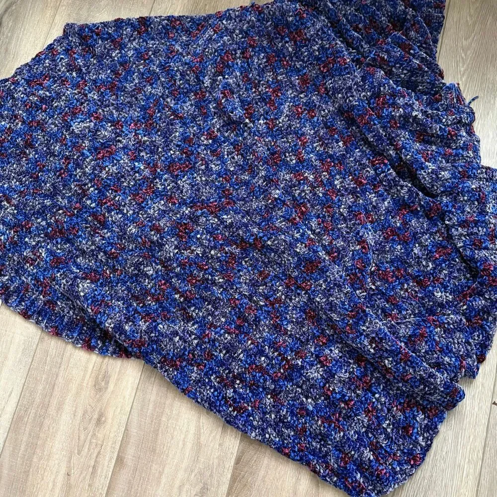 Hand Crocheted Crush Velvet Blanket